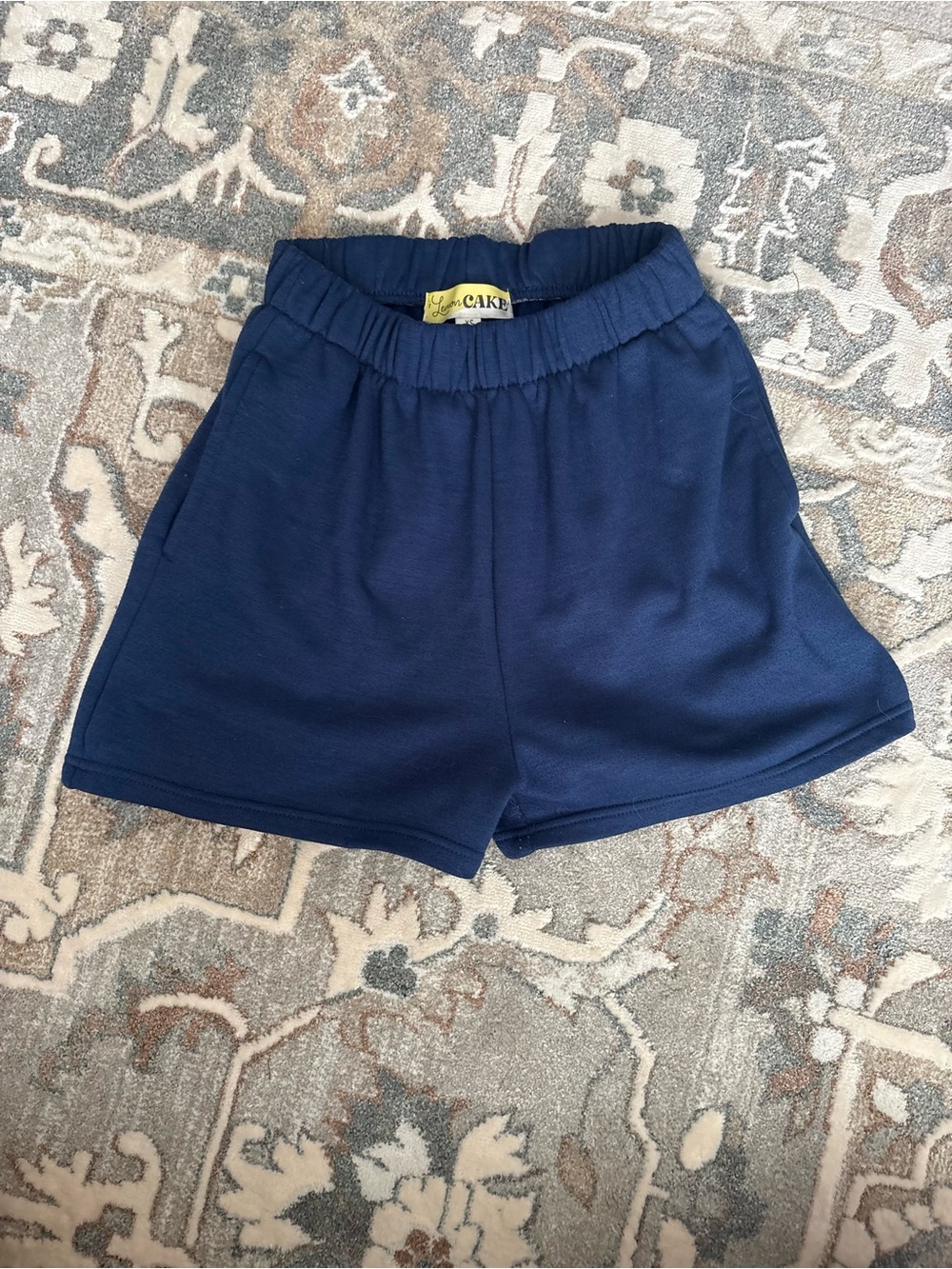 Lemon CAKE Navy Elastic-Waist Women's Shorts